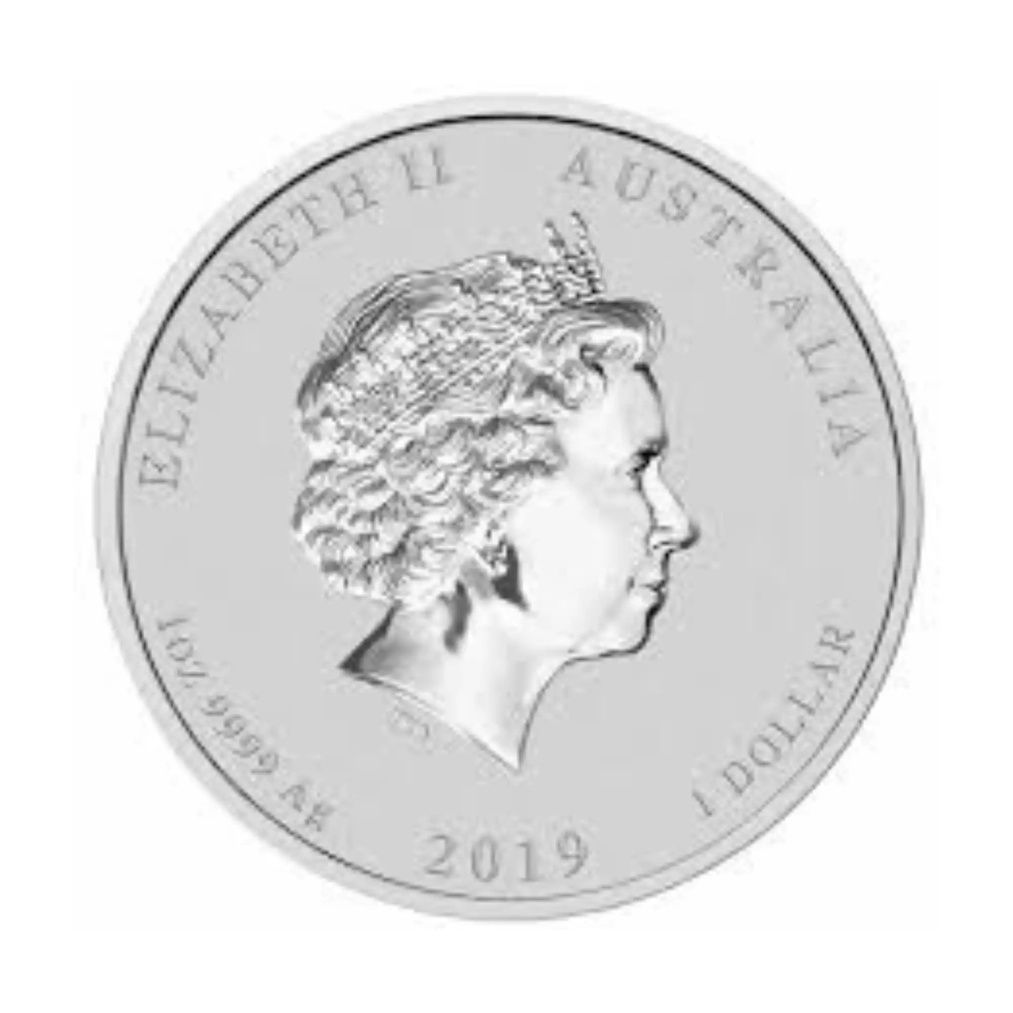 2019 Perth Mint Lunar Pig 1oz Silver Gilded Coin