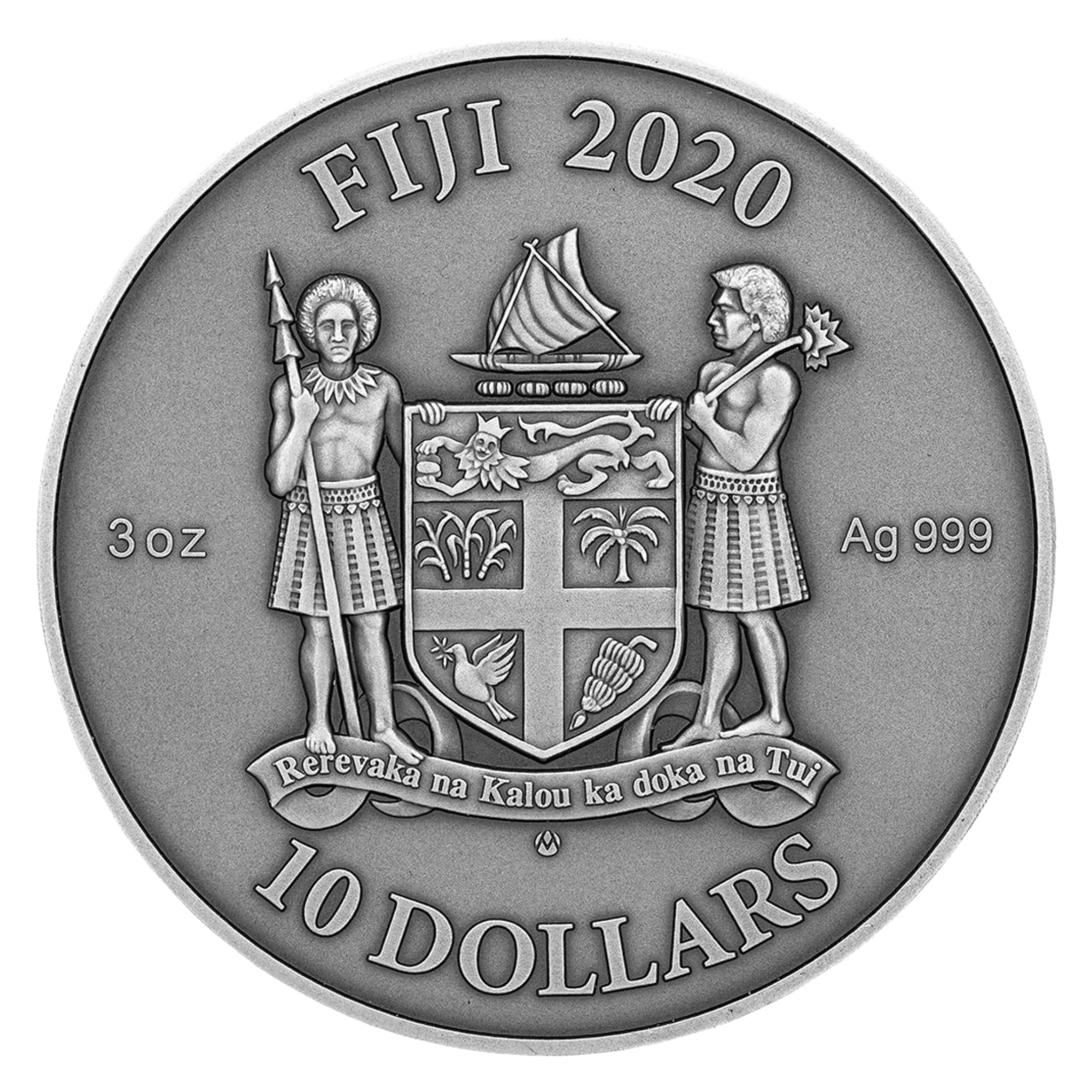2020 Fiji Mandala Art Persian 3oz Silver Antique Coin