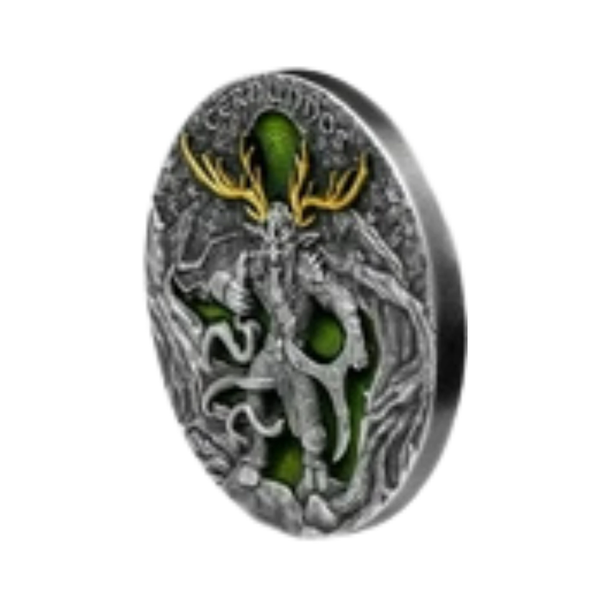 2022 Niue Cernunnos 2oz Silver Antiqued Gilded Coin