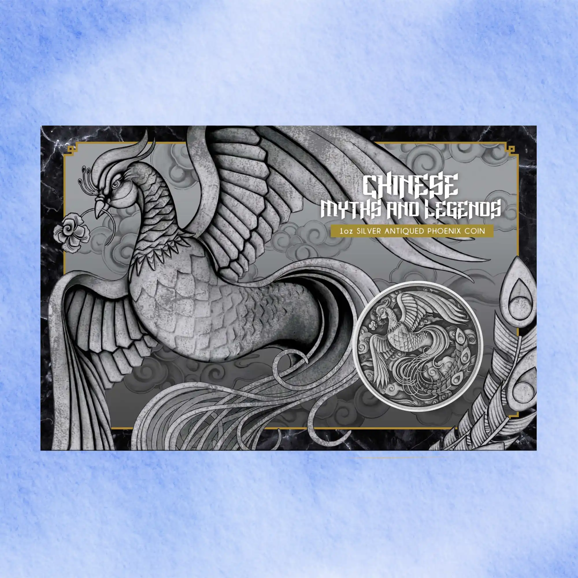 2023 Perth Mint Chinese Myths and Legends Phoenix 1oz Silver Antiqued Coin