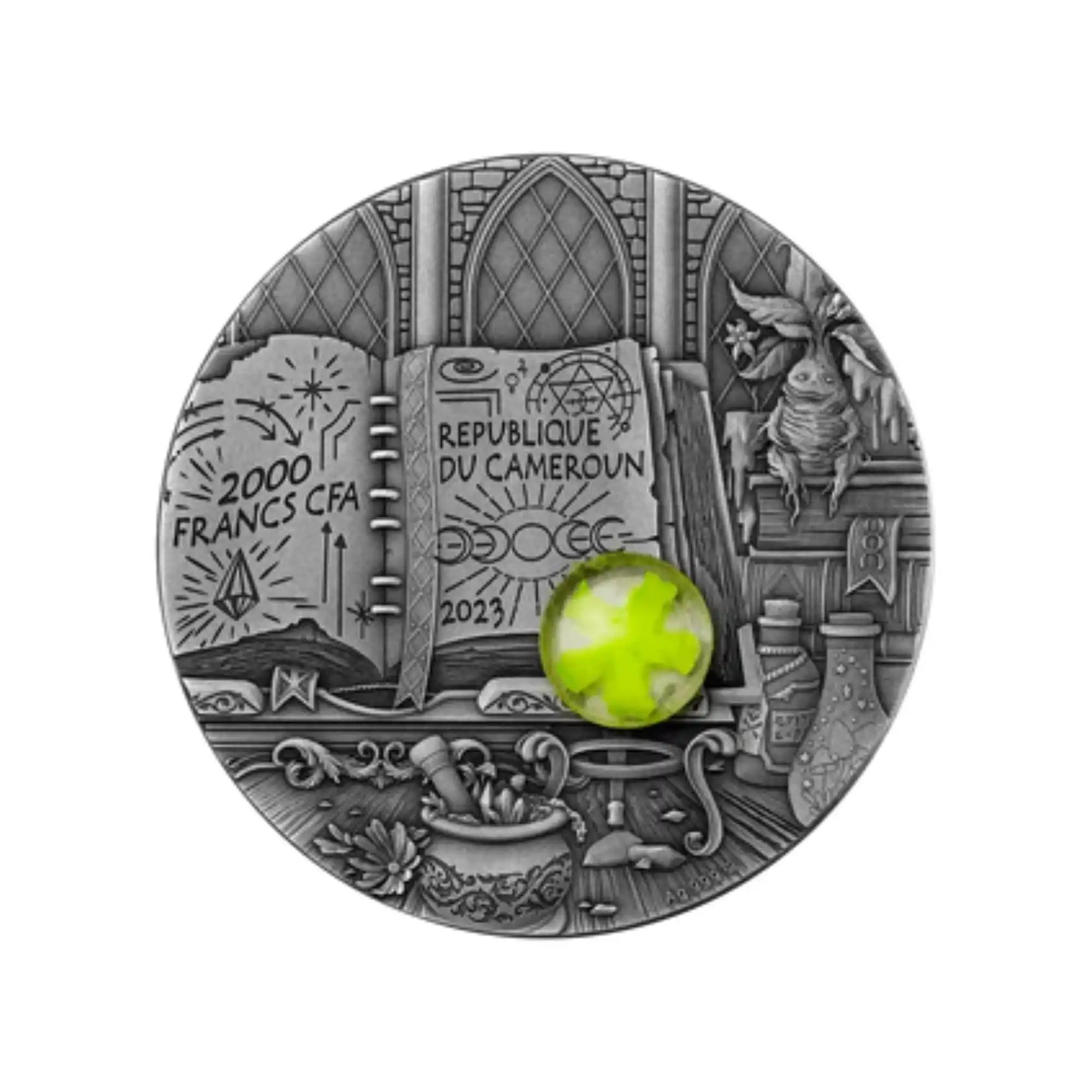 2023 Cameroon Wizard 2oz Silver Antiqued High Relief Coin