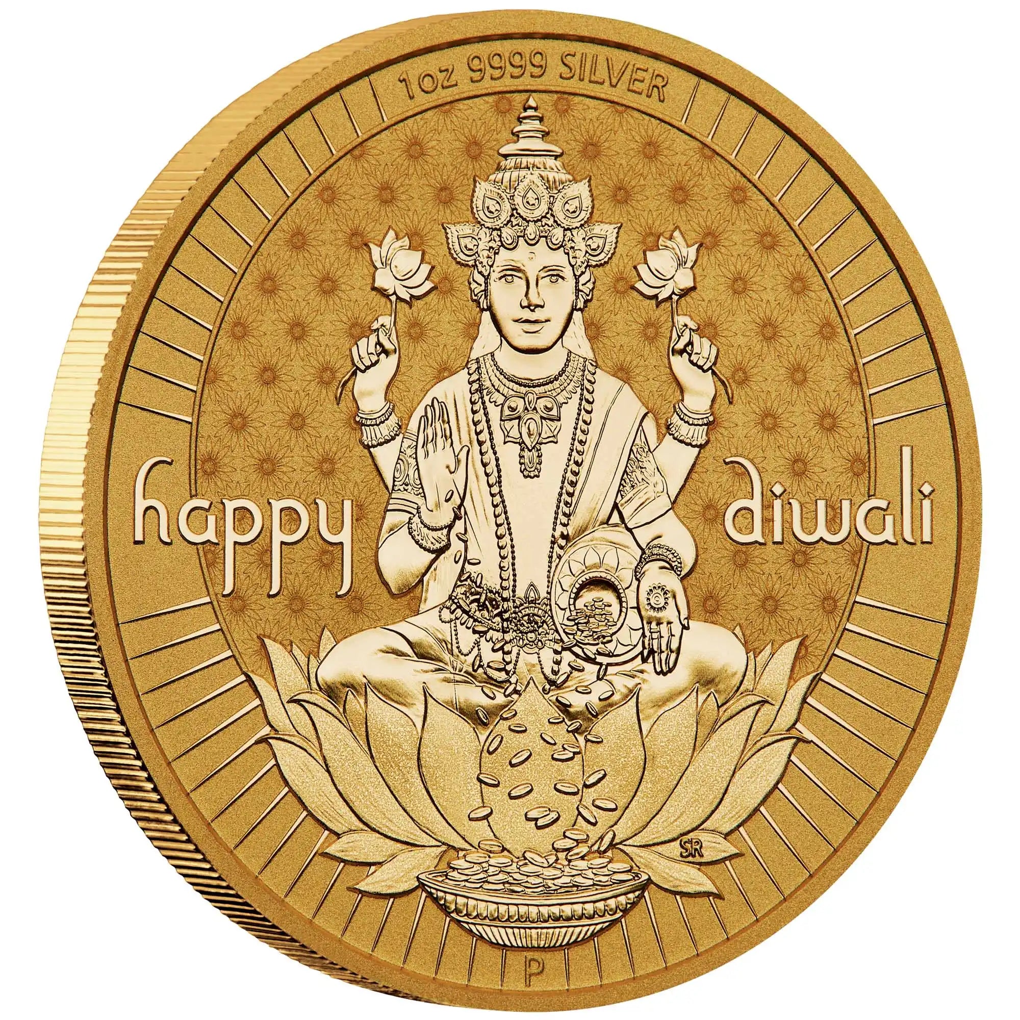 2022-24 Perth Mint Happy Diwali 1oz Silver Gilded 3 Coin Collection