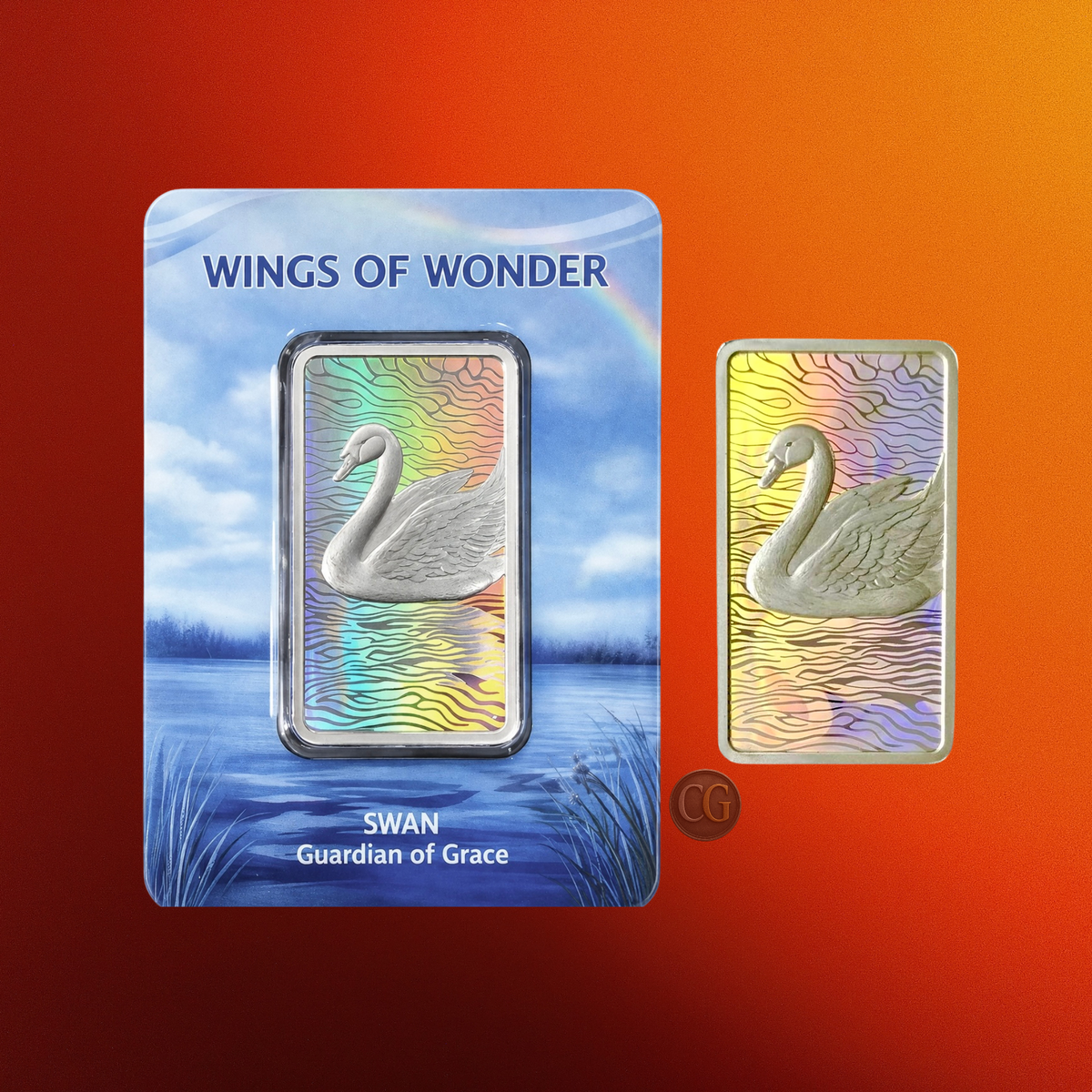 2026 Wings of Wonder Swan 1oz Silver Hologram Bar
