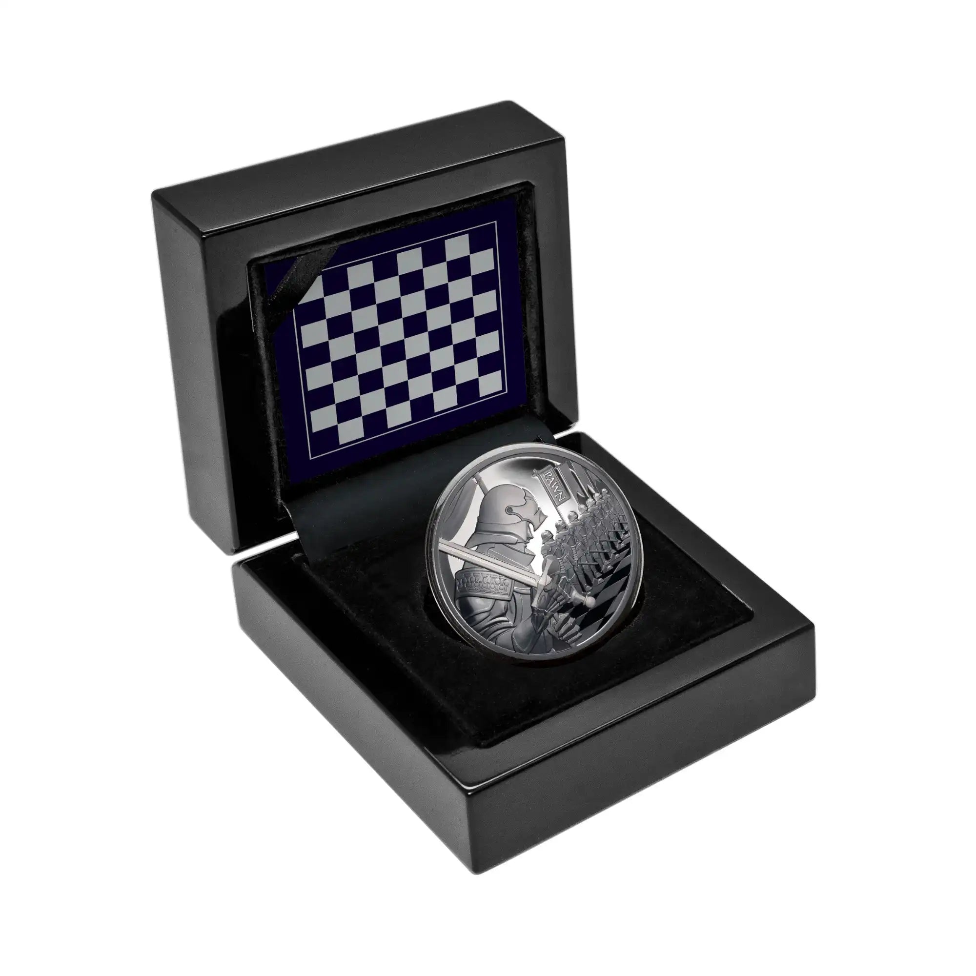 2026 Niue Chess Pawn 1oz Silver Black Proof Coin