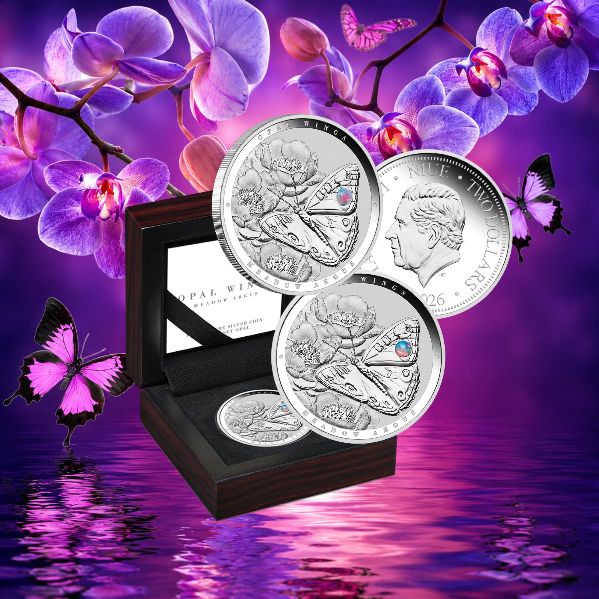 2026 Niue Opal Wings 1oz Silver Proof Opal Coin