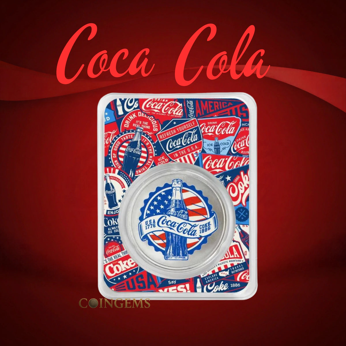 2026 PAMP Coca-Cola 1oz Silver Coloured Bar