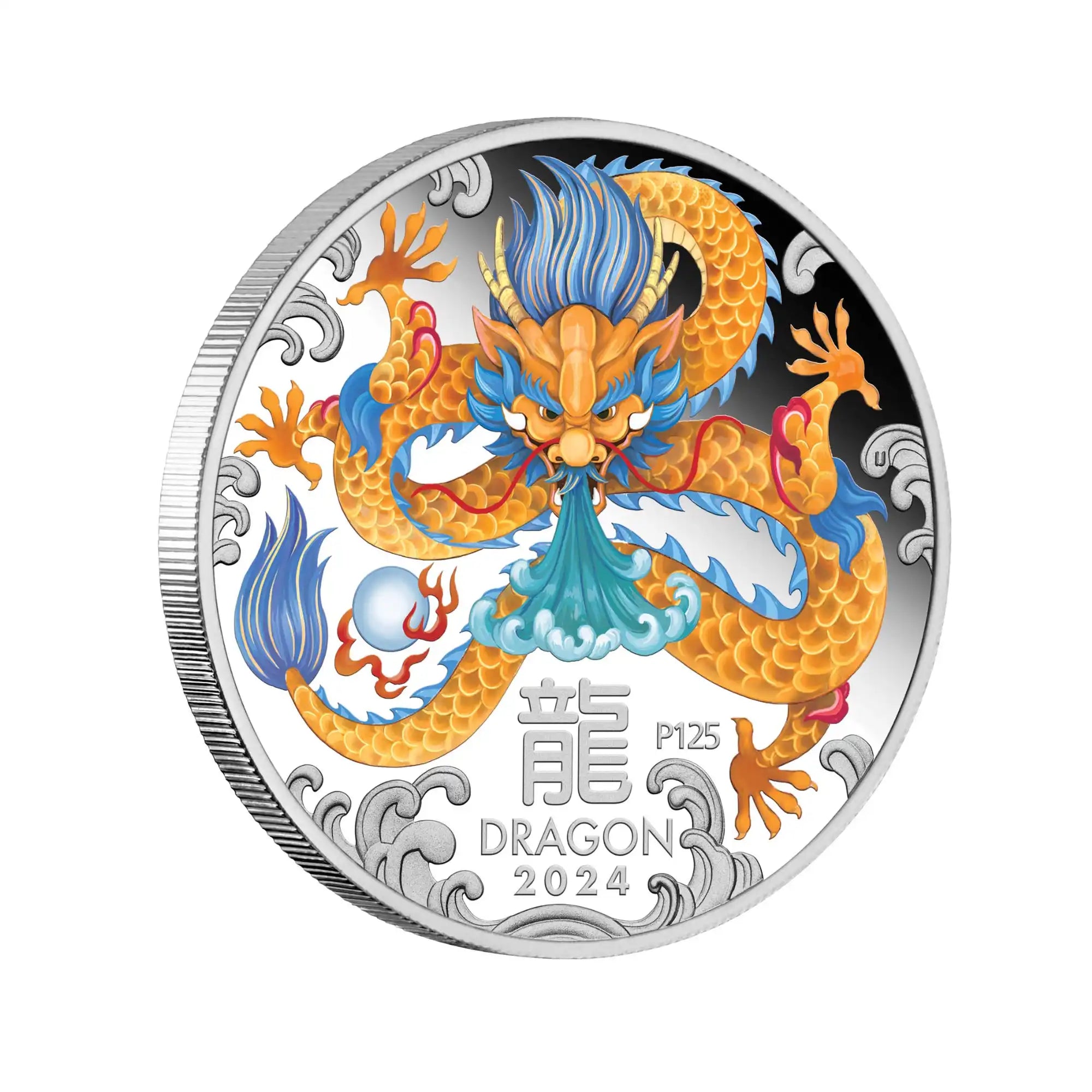 2024 Perth Mint Lunar Dragon 1oz Silver Proof Coloured Coin