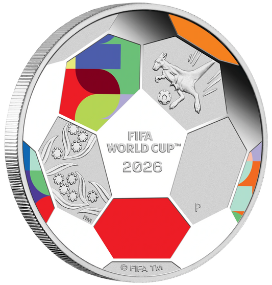 2026 Perth Mint FIFA World Cup 1/2oz Silver Proof Coloured Coin - Pre Order