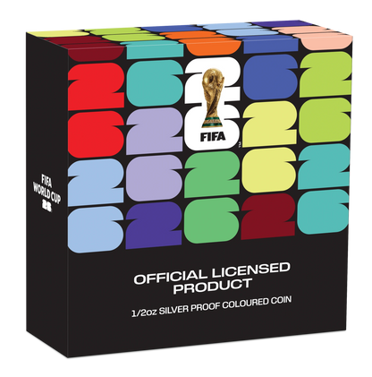 2026 Perth Mint FIFA World Cup 1/2oz Silver Proof Coloured Coin - Pre Order