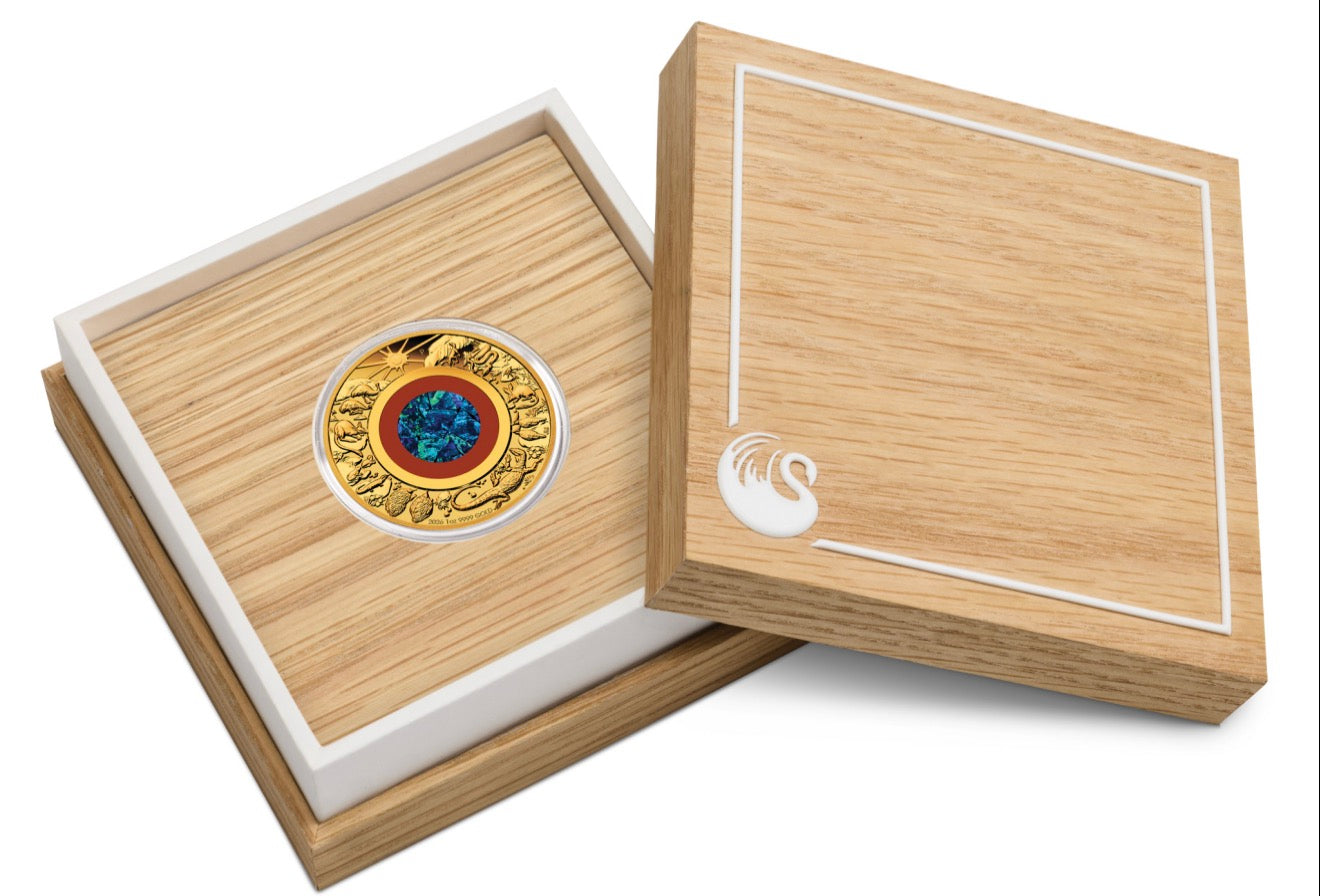 2026 Perth Mint Wonders of Australia Outback 1oz Gold Proof Opal Coin - Pre Order