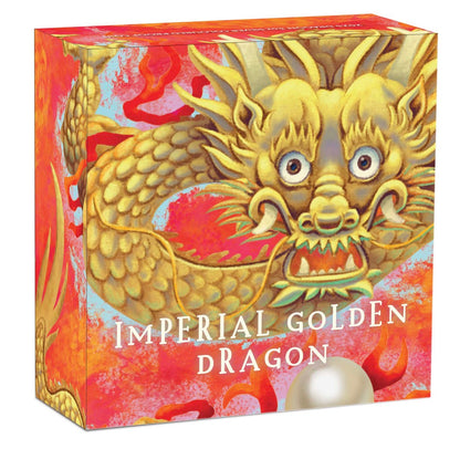 2025 Perth Mint Imperial Golden Dragon 3oz Silver Proof Coloured Coin