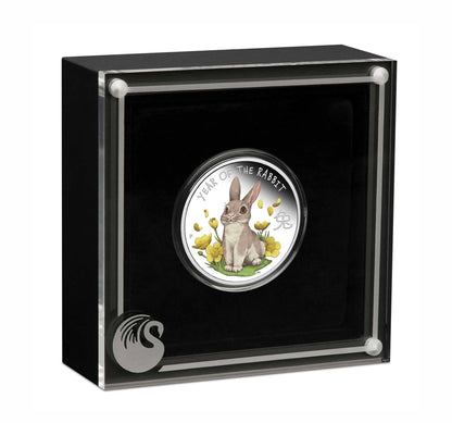 2023 Perth Mint Baby Rabbit 1/2oz Silver Proof Coin