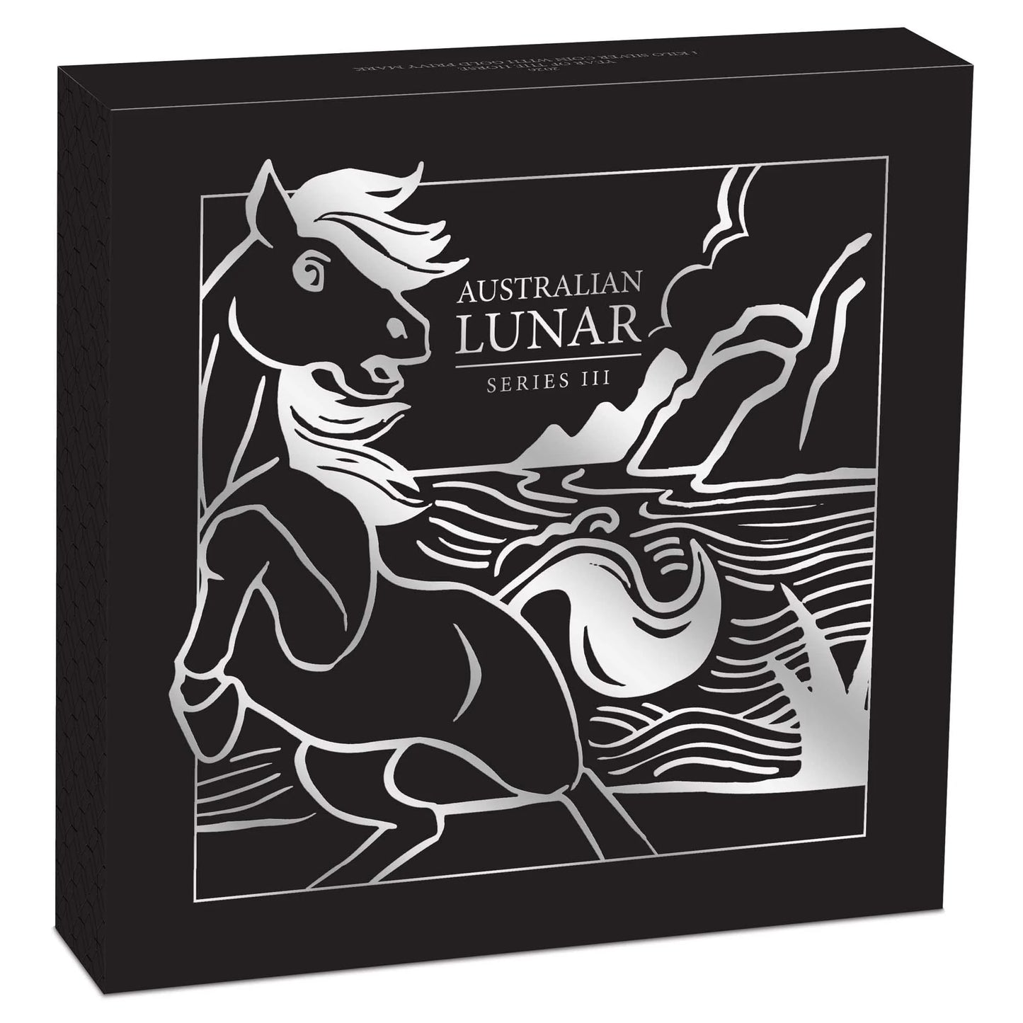 2026 Perth Mint Lunar Horse 1 Kilo Silver Coloured Coin with Gold Privy Mark