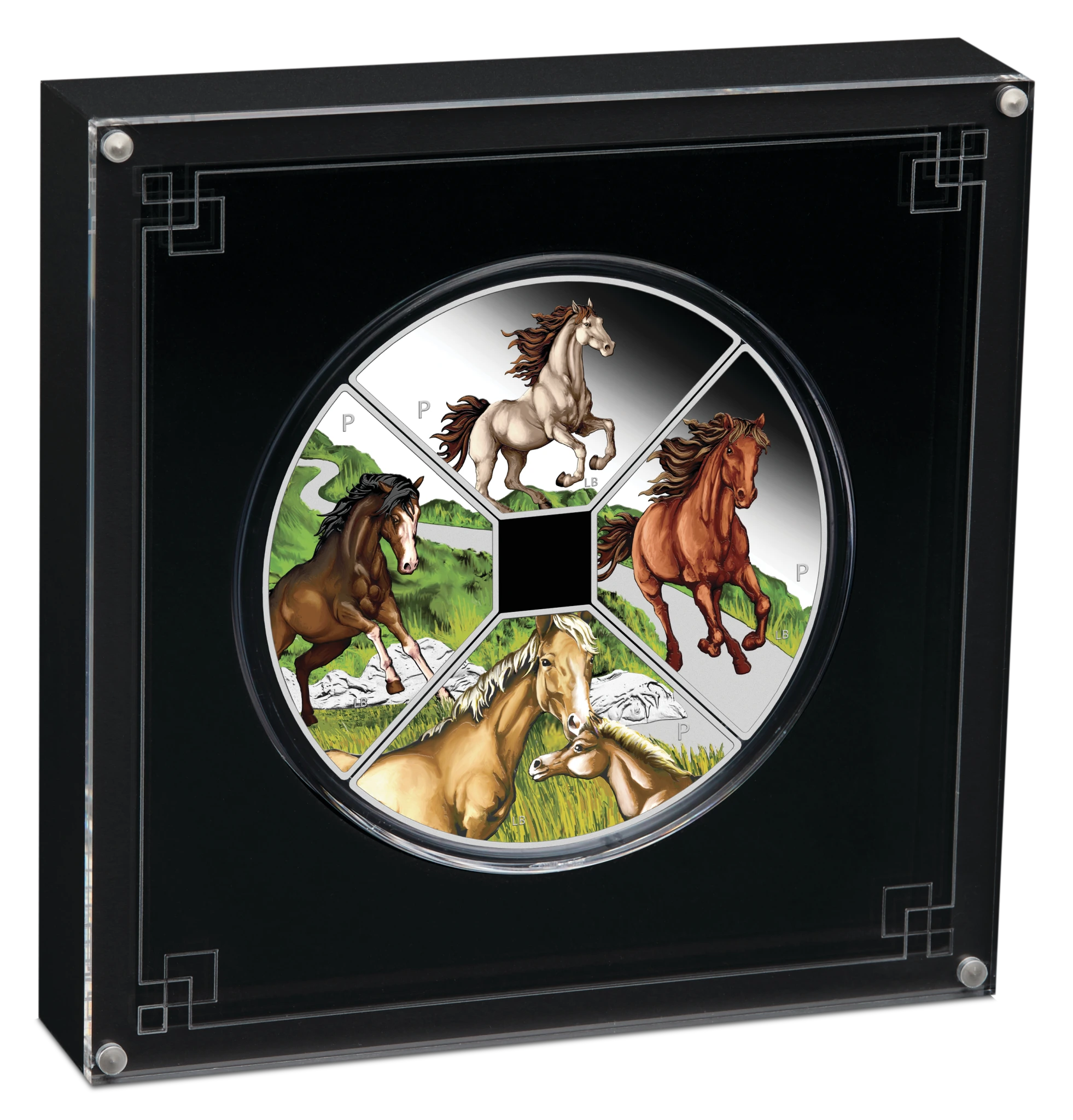 2026 Perth Mint Lunar Horse Quadrant 1oz Silver Proof Coloured 4 Coin Set