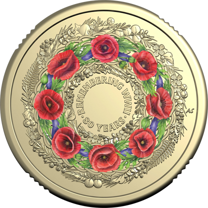 2025 RAM 80th Remembering the Second World War $2 C Mint Coloured Coin in Card