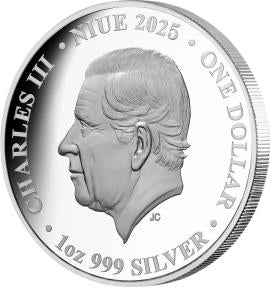 2025 Niue Mammoth 1oz Silver Coloured Proof Coin