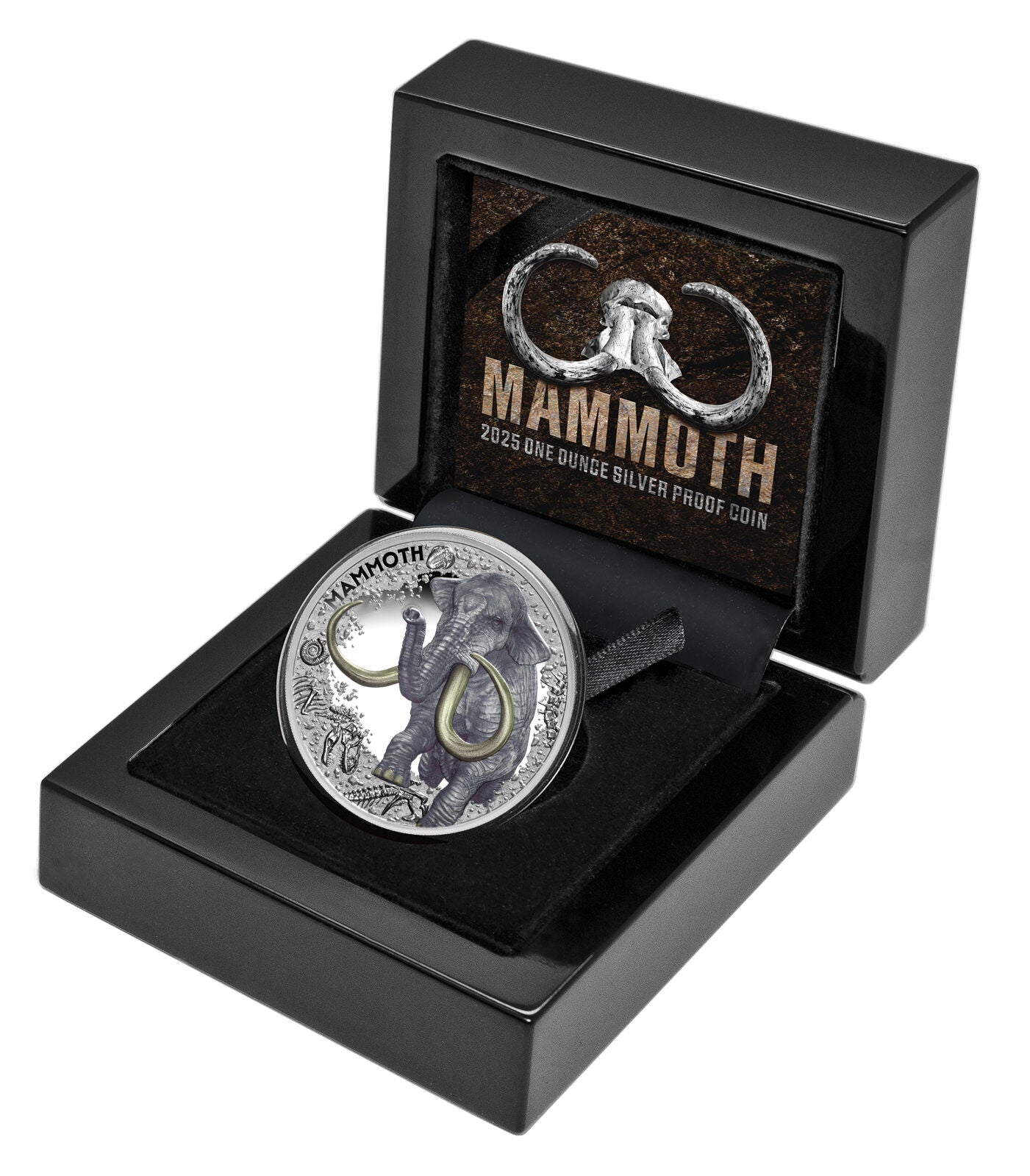 2025 Niue Mammoth 1oz Silver Coloured Proof Coin