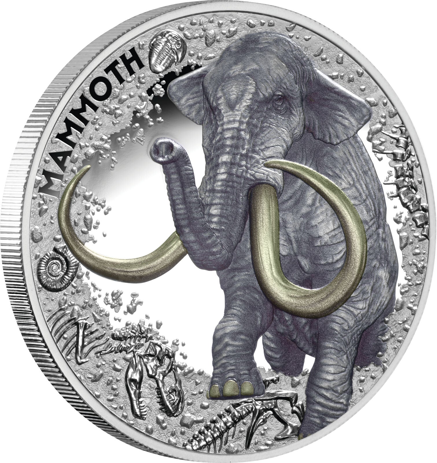 2025 Niue Mammoth 1oz Silver Coloured Proof Coin