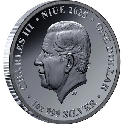 2025 Niue Chess Queen 1oz Silver Black Proof Coin