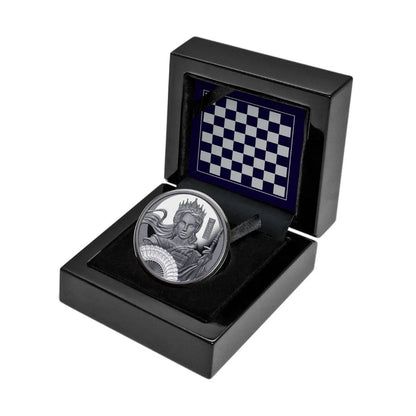 2025 Niue Chess Queen 1oz Silver Black Proof Coin