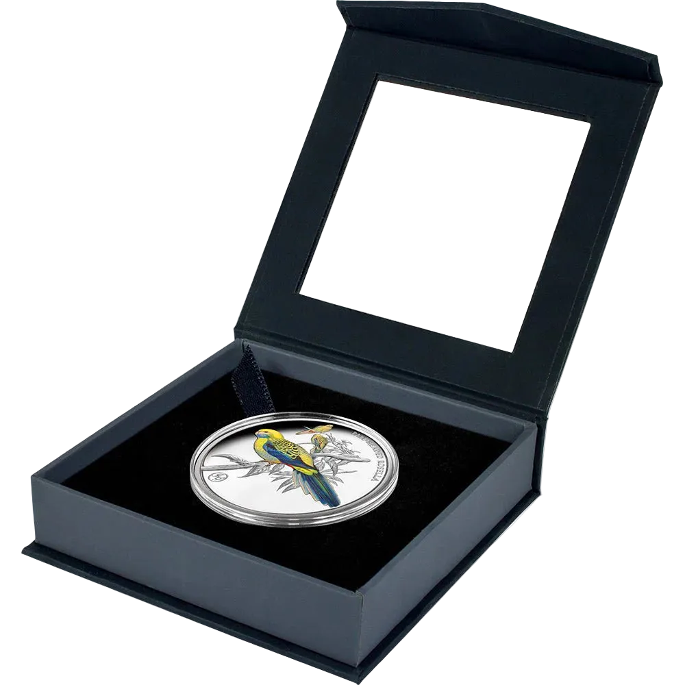 2026 Niue Birds of Australia Pale-headed Rosella 1oz Silver Coloured Proof Coin