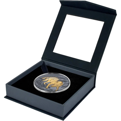 2026 Niue Tasmanian Tiger Gold-Plated 1oz Silver Black Proof Coin