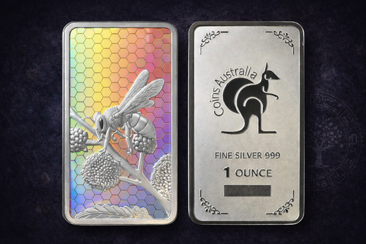 2026 CA Wings of Wonder – Honey Bee 1oz .999 Fine Silver Hologram Bar