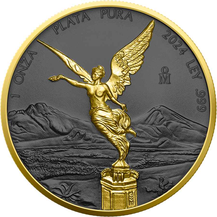 2024 Golden Ring Mexico Libertad 1oz Silver Gilded Coin