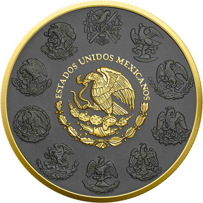 2024 Golden Ring Mexico Libertad 1oz Silver Gilded Coin