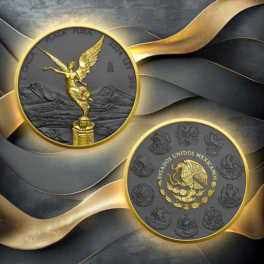 2024 Golden Ring Mexico Libertad 1oz Silver Gilded Coin