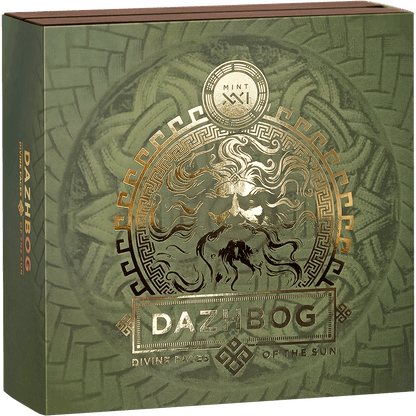 2024 Niue Dazhbog – Divine Faces of the Sun 3oz Gilded Antique Silver Coin