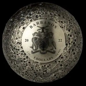 2022 Barbados Planetary Series Mercury Sphere 1oz Silver Antiqued Coin