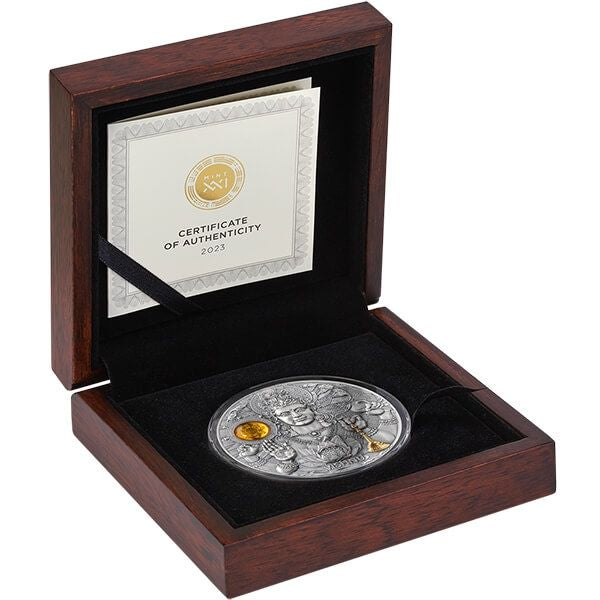 2023 Niue Divine Faces of the Sun Vishnu 3oz Silver Antiqued Coin
