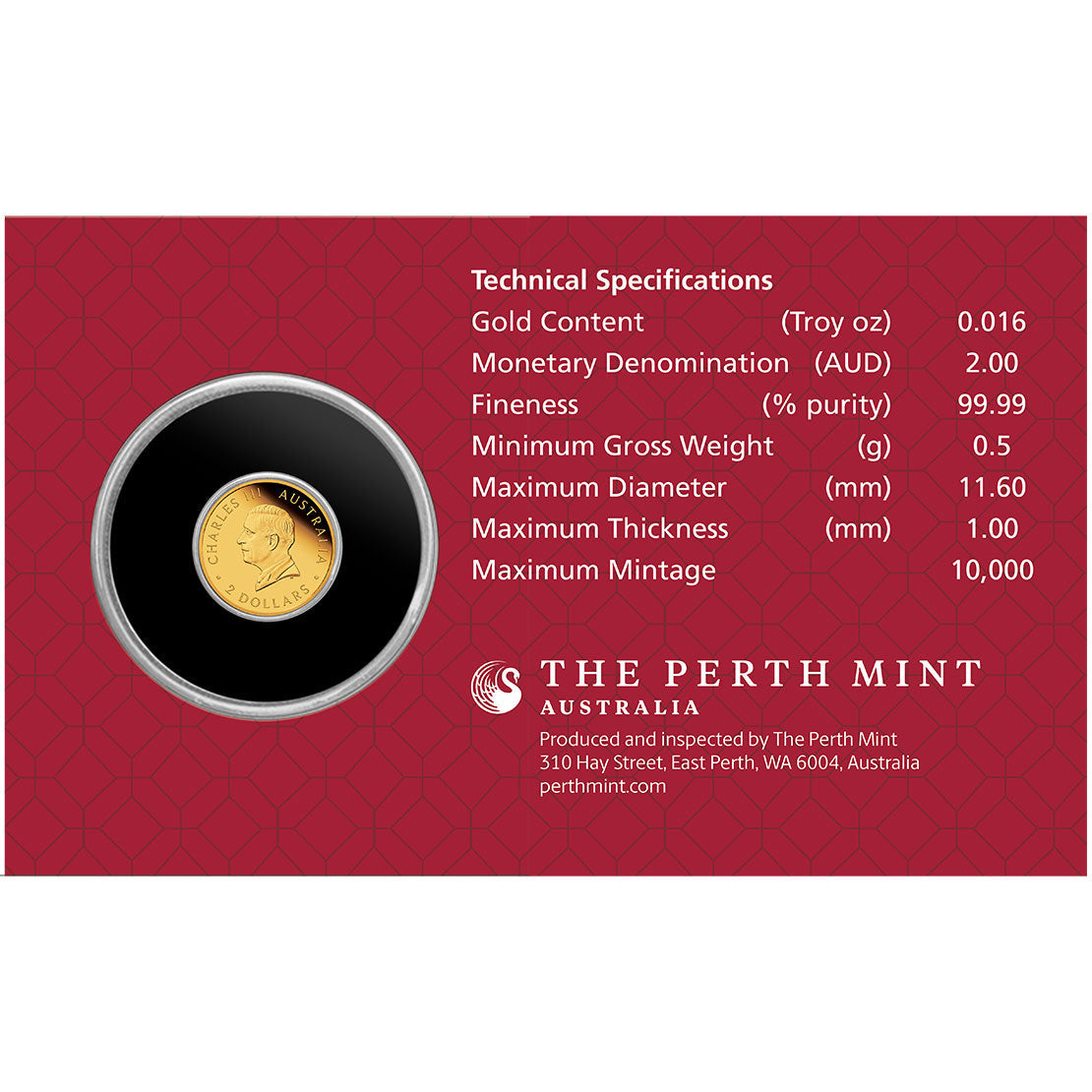 2026 Perth Mint Lunar Horse 0.5g Proof Gold Coin