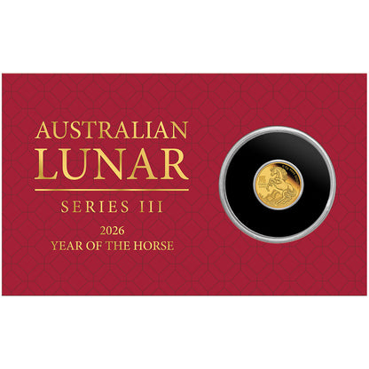 2026 Perth Mint Lunar Horse 0.5g Proof Gold Coin