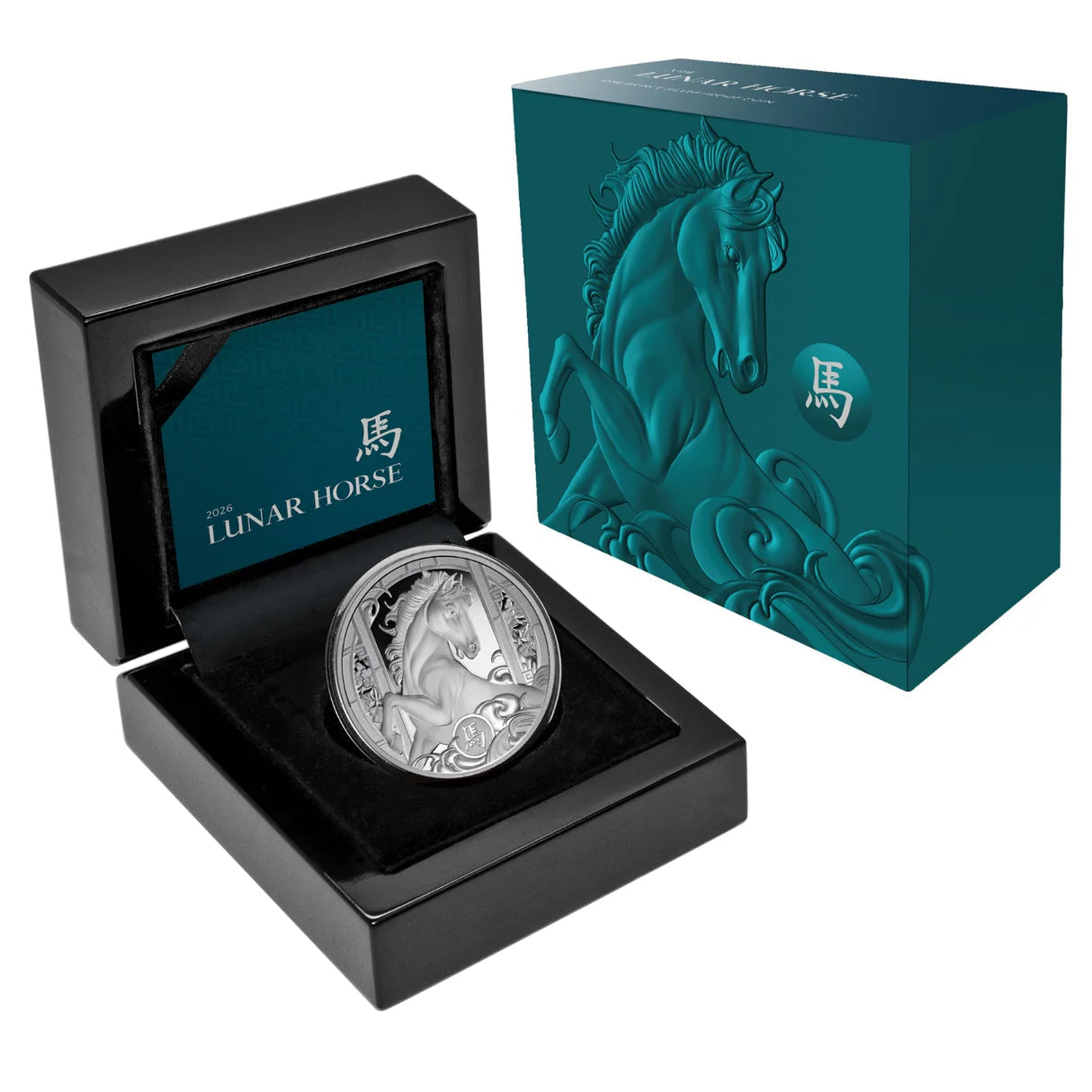 2026 Niue Lunar Horse Silver & Black Gilded 2-Coin Collection