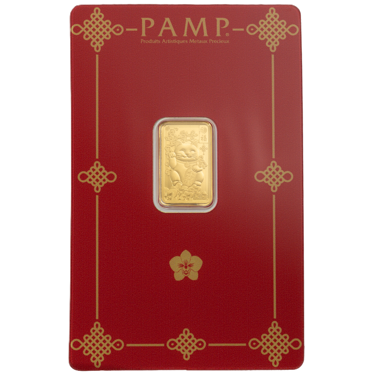2026 PAMP Limited Edition Lucky Cat 2.5g Gold Bar #CG