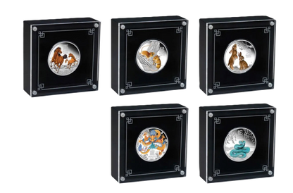 2020–2026 Perth Mint Lunar Series Coloured 1/2oz Silver Five-Coin Collection