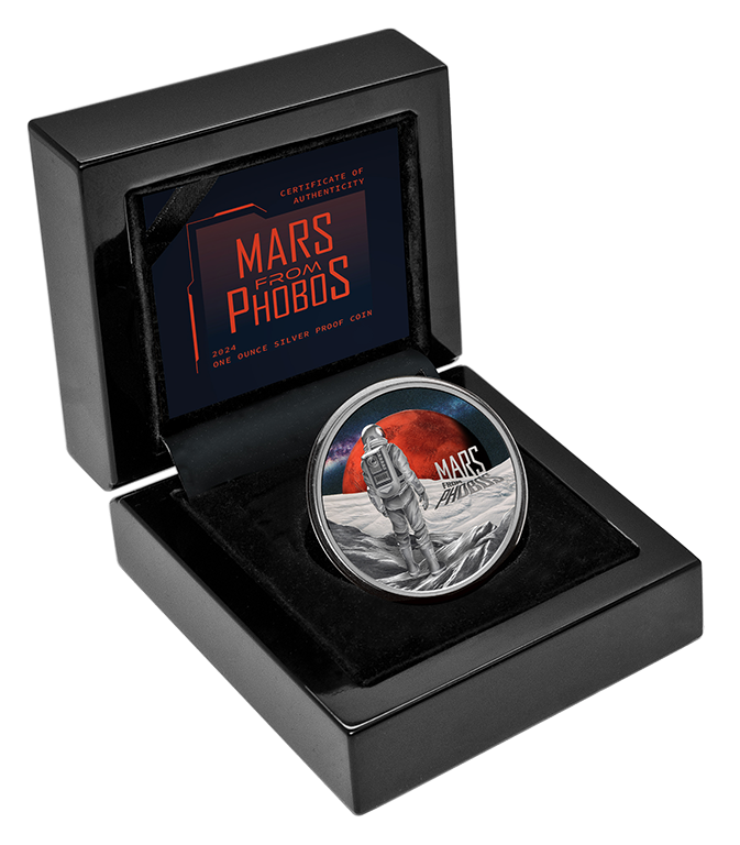 2024 Niue Mars From Phobos 1oz Silver Proof Coloured Coin