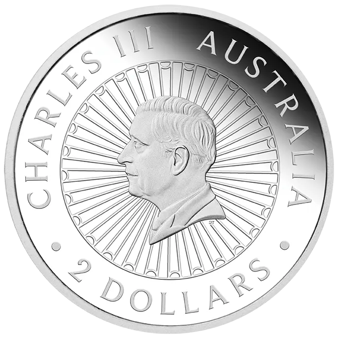 2024 Perth Mint Double Dragon Mother of Pearl 2oz Silver Proof Coin