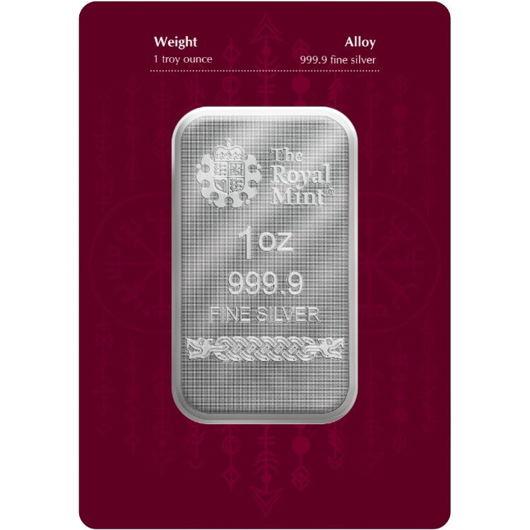 2024 & 2026 Royal Mint Norse Gods Odin & Loki 1oz Silver 2 Bar Collection