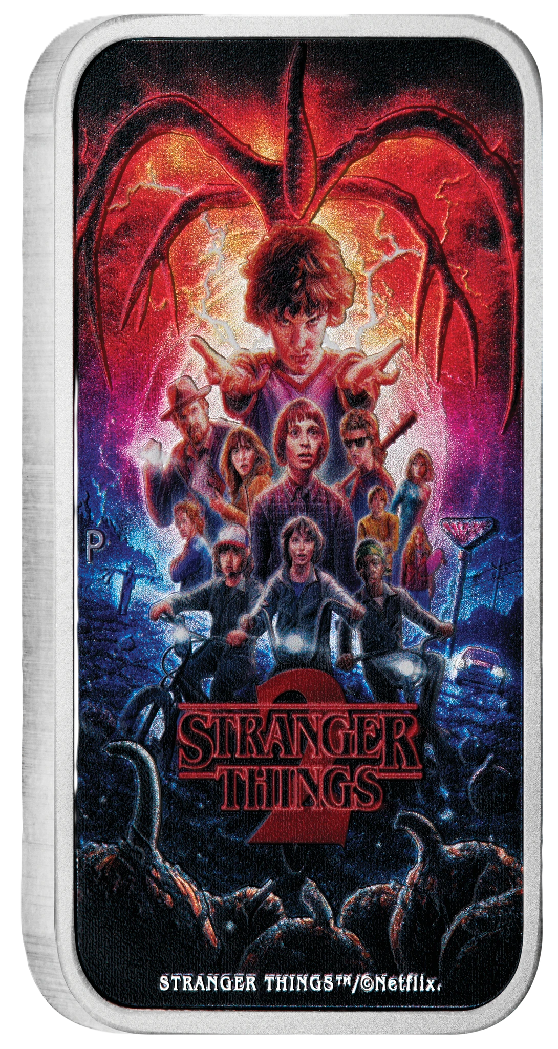 2026 Perth Mint Stranger Things - Season 2 1oz Silver Coloured Rectangular Coin
