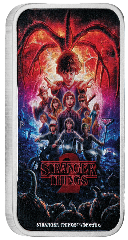 2026 Perth Mint Stranger Things - Season 2 1oz Silver Coloured Rectangular Coin