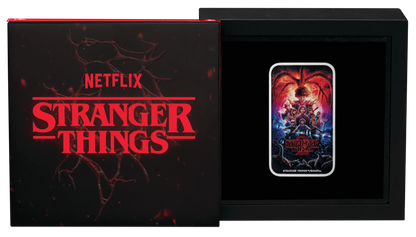 2026 Perth Mint Stranger Things - Season 2 1oz Silver Coloured Rectangular Coin