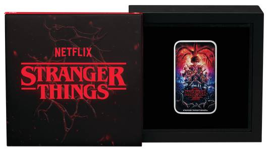 2026 Perth Mint Stranger Things - Season 2 1oz Silver Coloured Rectangular Coin