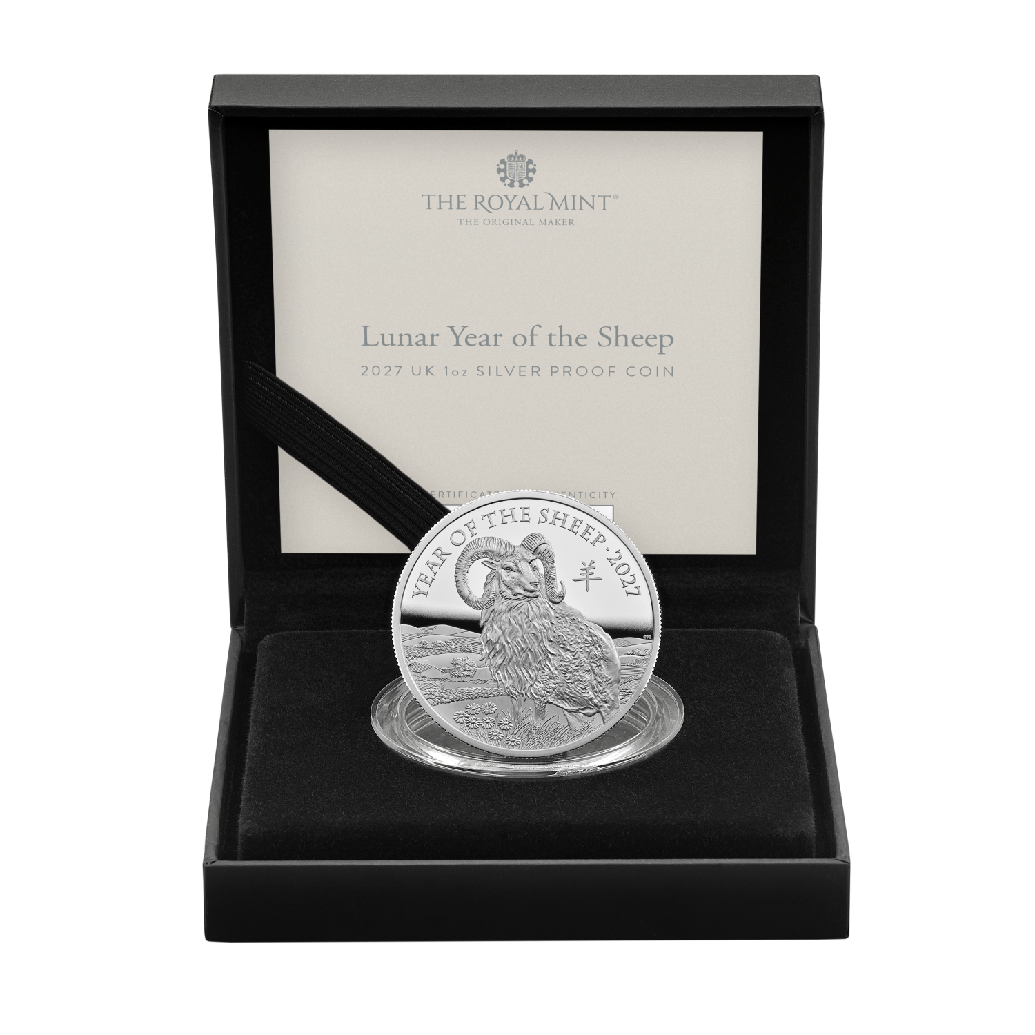 2027 Royal Mint Shēngxiào Lunar Sheep 1oz Silver Proof Coin