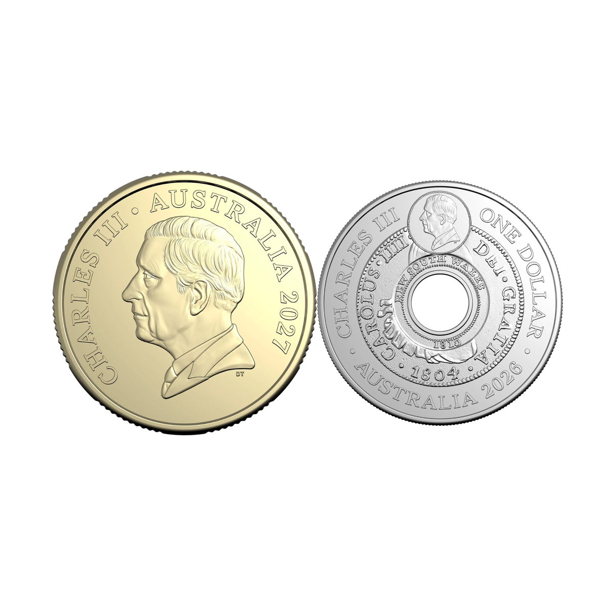 2026–2027 RAM Bluey Cricket & Holey Dollar Coloured UNC 2 Coin Collection