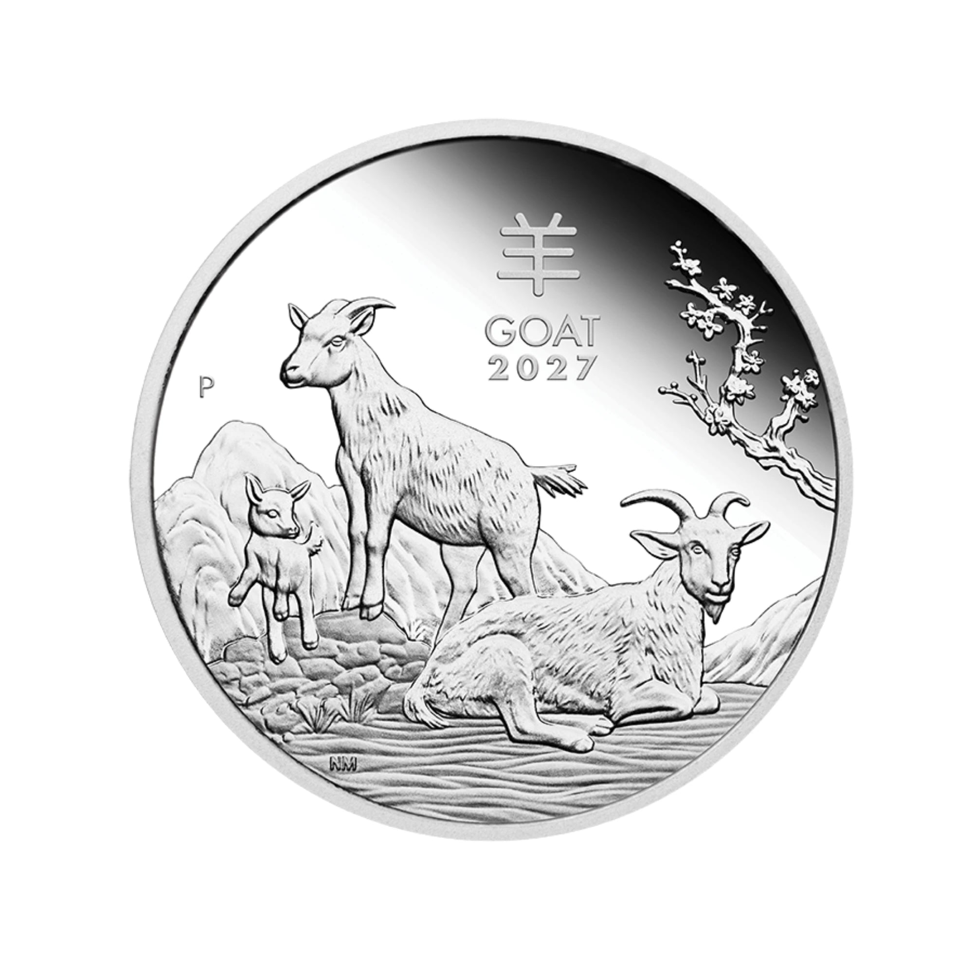2027 Perth Mint Lunar Year of the Goat 1/2oz Silver Proof Coin