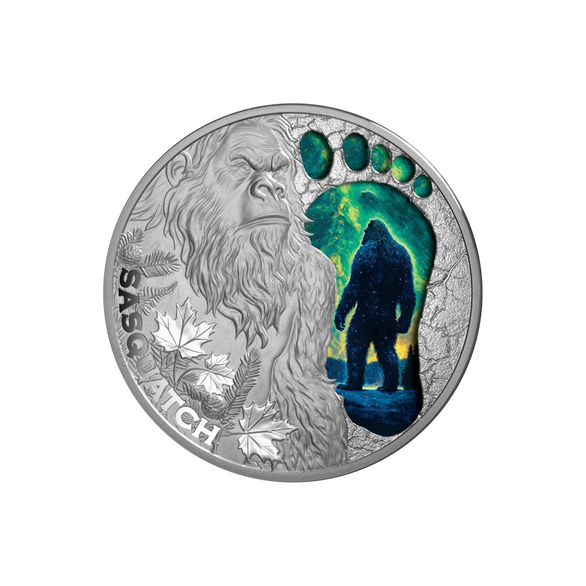 2027 Niue Sasquatch Bigfoot 1oz Silver Proof Coloured Coin