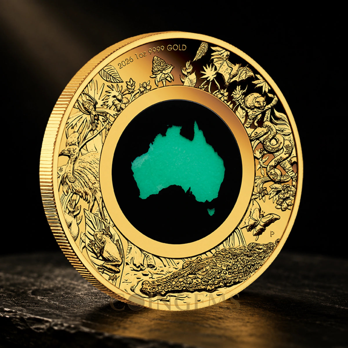 2026 Perth Mint Great Southern Land 1oz Gold Proof Chrysoprase Coin